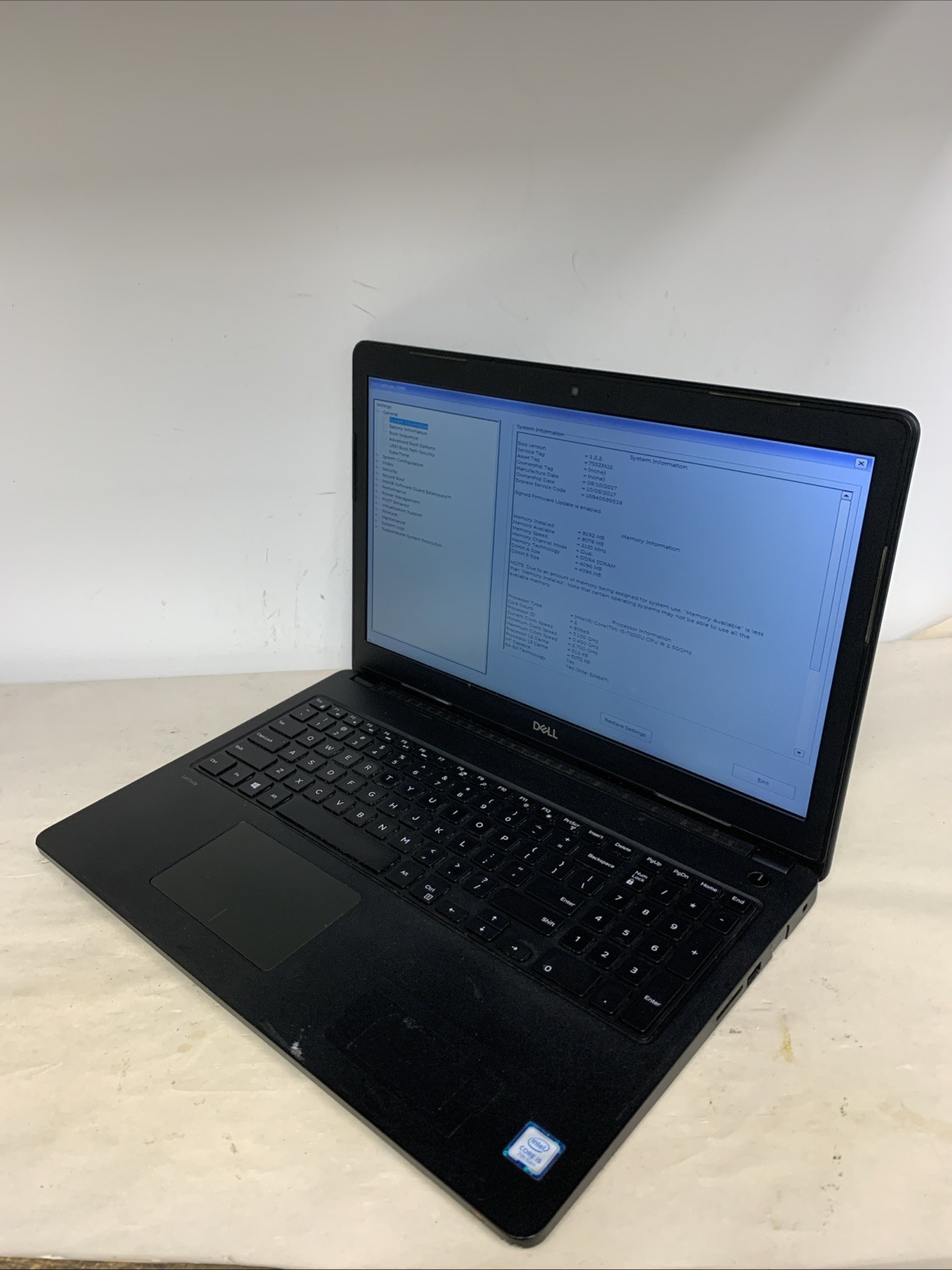 Dell Latitude 3580 15.6″ Laptop i5-7200U 8GB RAM NO HDD | Boot To Bios | DESC