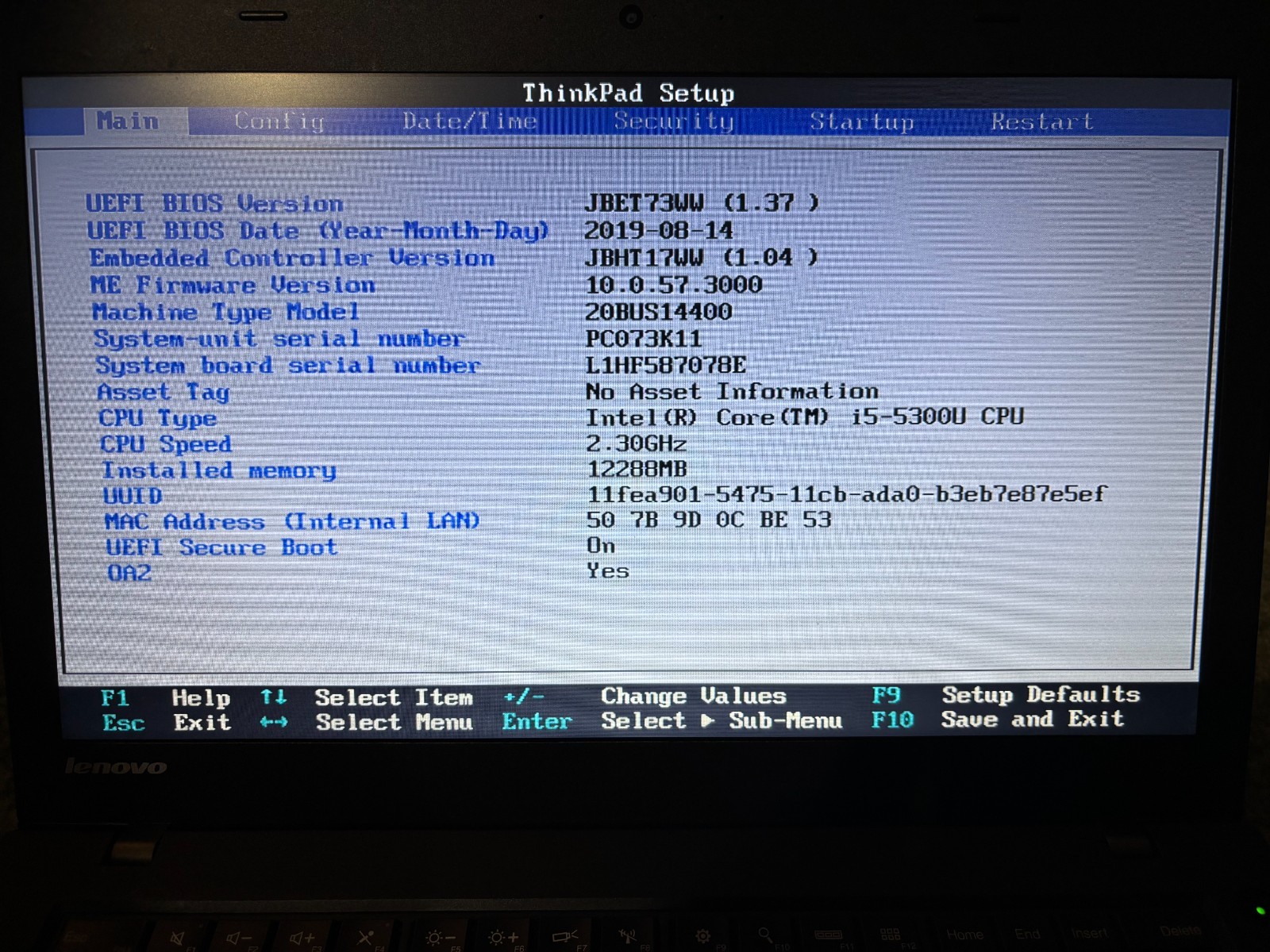 Lenovo ThinkPad t450 14 in Display Intel Core i5-5300U 12GB Ram 128gb SSD Win 10