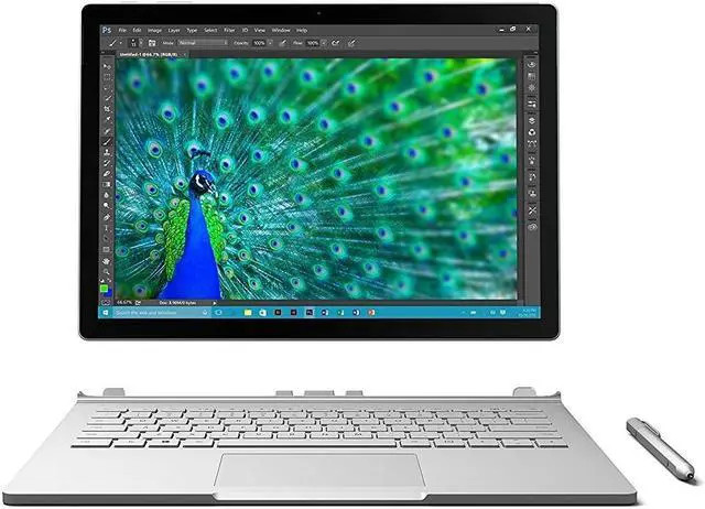 Microsoft Surface Book 256 GB i7-6600U X2 13.5 in Silver 8GB RAM 256GB SSD W11