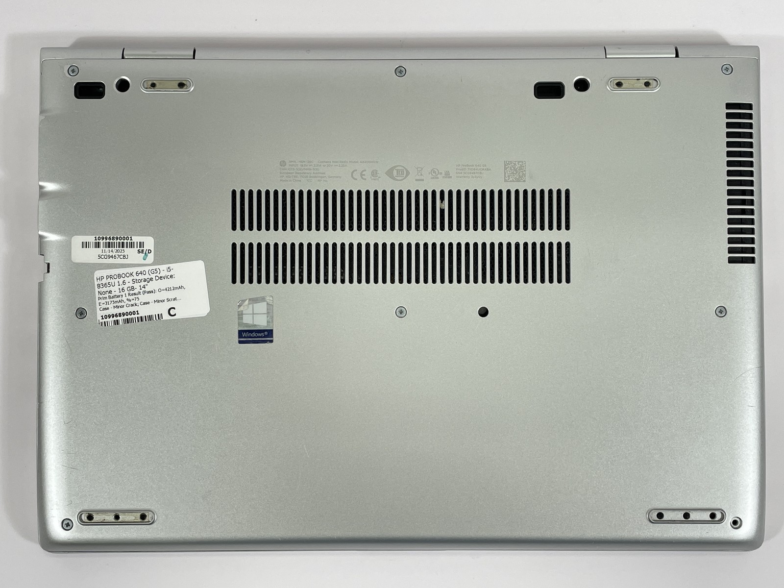 HP ProBook 640 G5 Laptop i5-8365U 16GB RAM – No SSD – See Desc