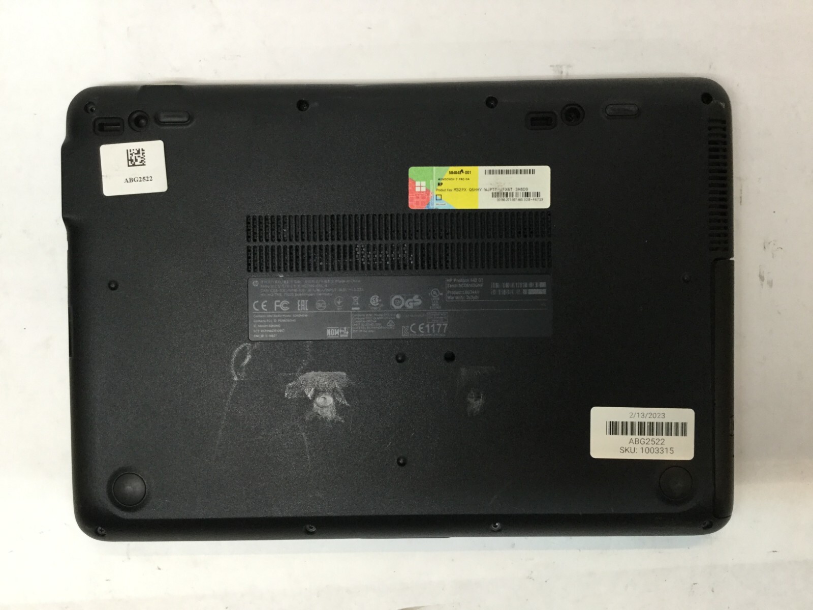 HP ProBook 640 Intel Core i5 2nd Gen BROKEN FAN-ME