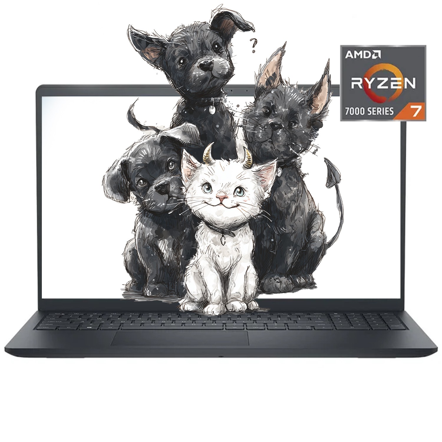 Dell Inspiron 15.6″FHD Touchscreen Laptop, AMD Ryzen 7 7730U 16GB 512GB SSD