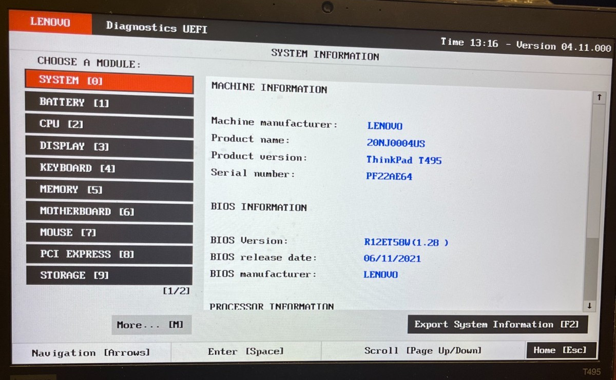 Lenovo ThinkPad T495 14” FHD TOUCH AMD Ryzen 5 Pro 3500U 2.1GHz 8GB 256GB Win11P