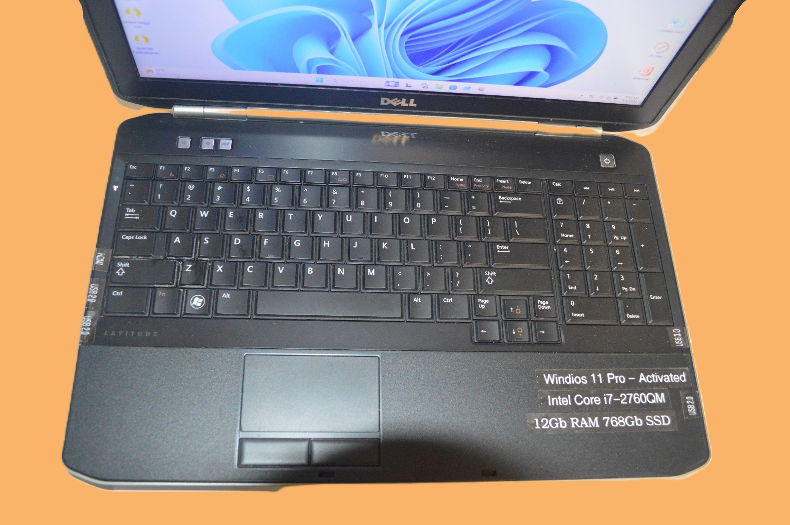 DeLL Latitude E5520,15.6″,W11P Ai,i7 Quad@2.4Ghz,12Gb RAM,768Gb SSD(SATA + NVME)