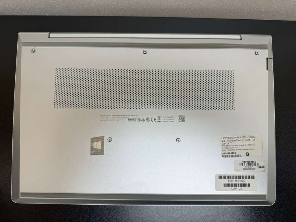 HP EliteBook 445 G8 14″ Ryzen 5 5600U 4GB RAM 0GB SSD Stuck Keyboard USED As-Is