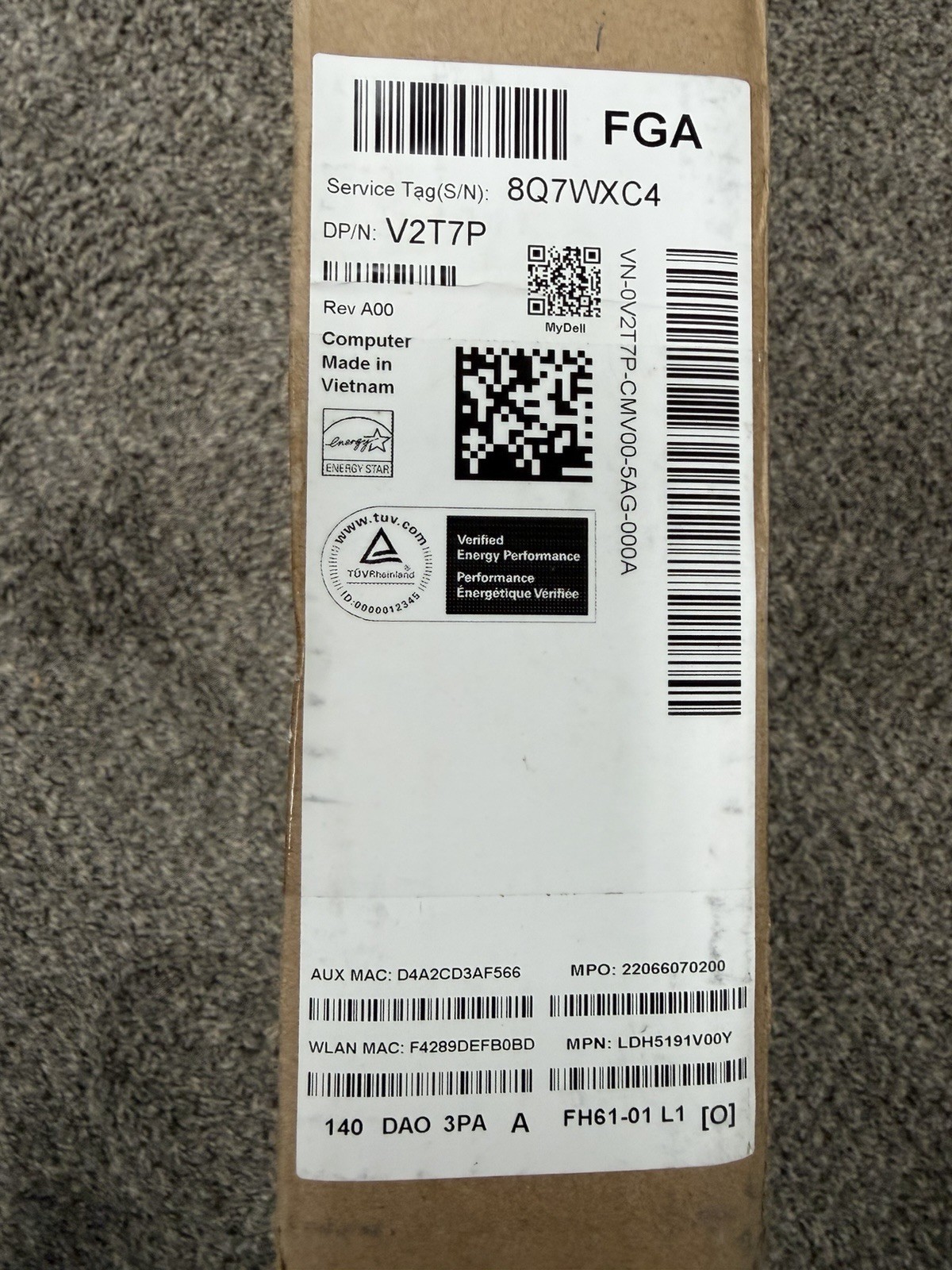 DELL PRO 15 ESSENTIAL PV 15250 15.6” Intel Core i5 16 Gb 512 SSD WIN 11 Pro