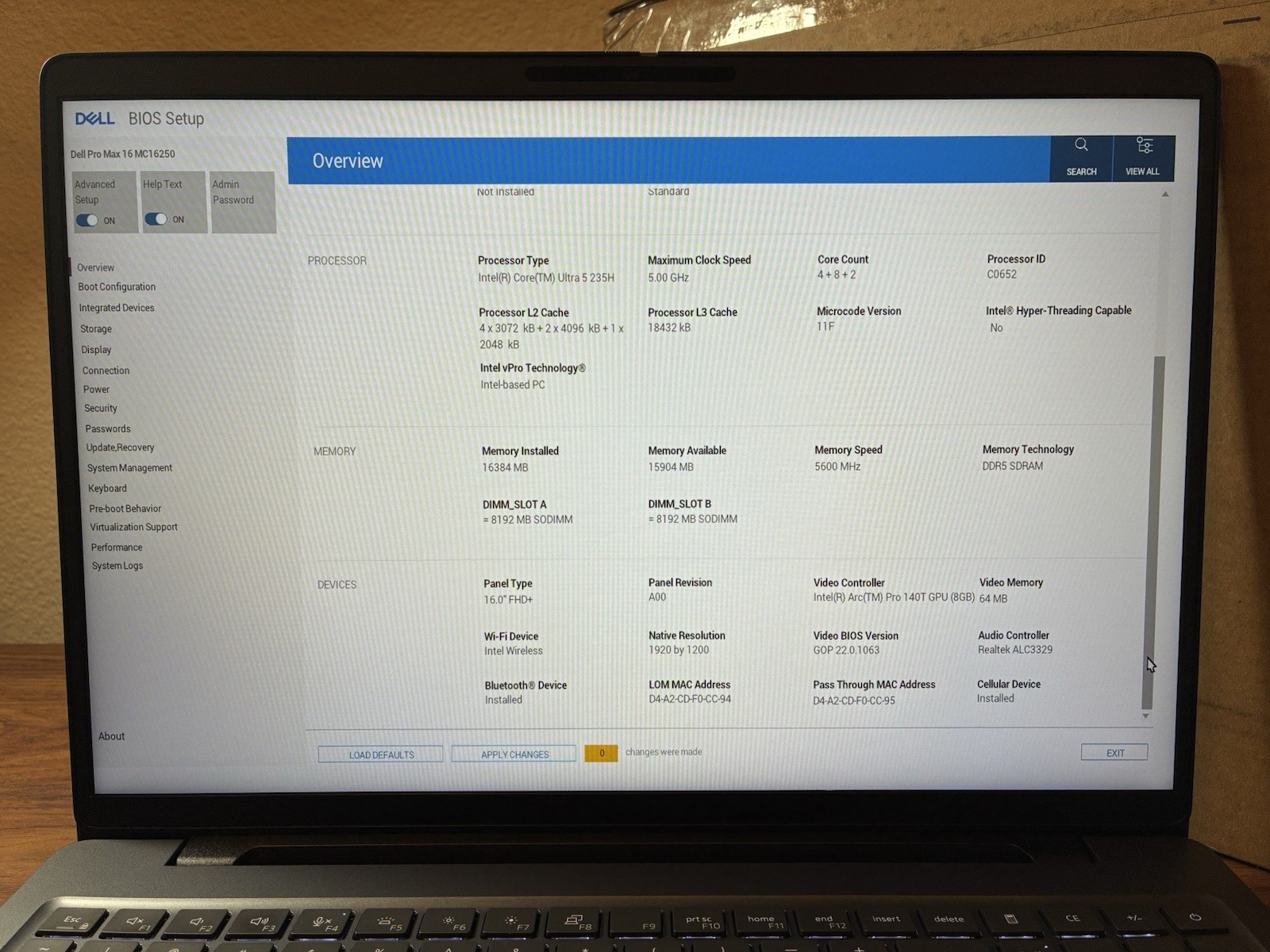 Grade A DELL Pro Max MC16250 Ultra 5 235H 16GB 512GB LTE 16″ FHD+ 2Yrs Warranty!