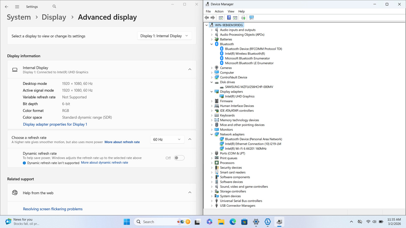 Dell Latitude 5510 15″ FHD I5-10310U 256GB SSD 8GB W11P Webcam Backlit