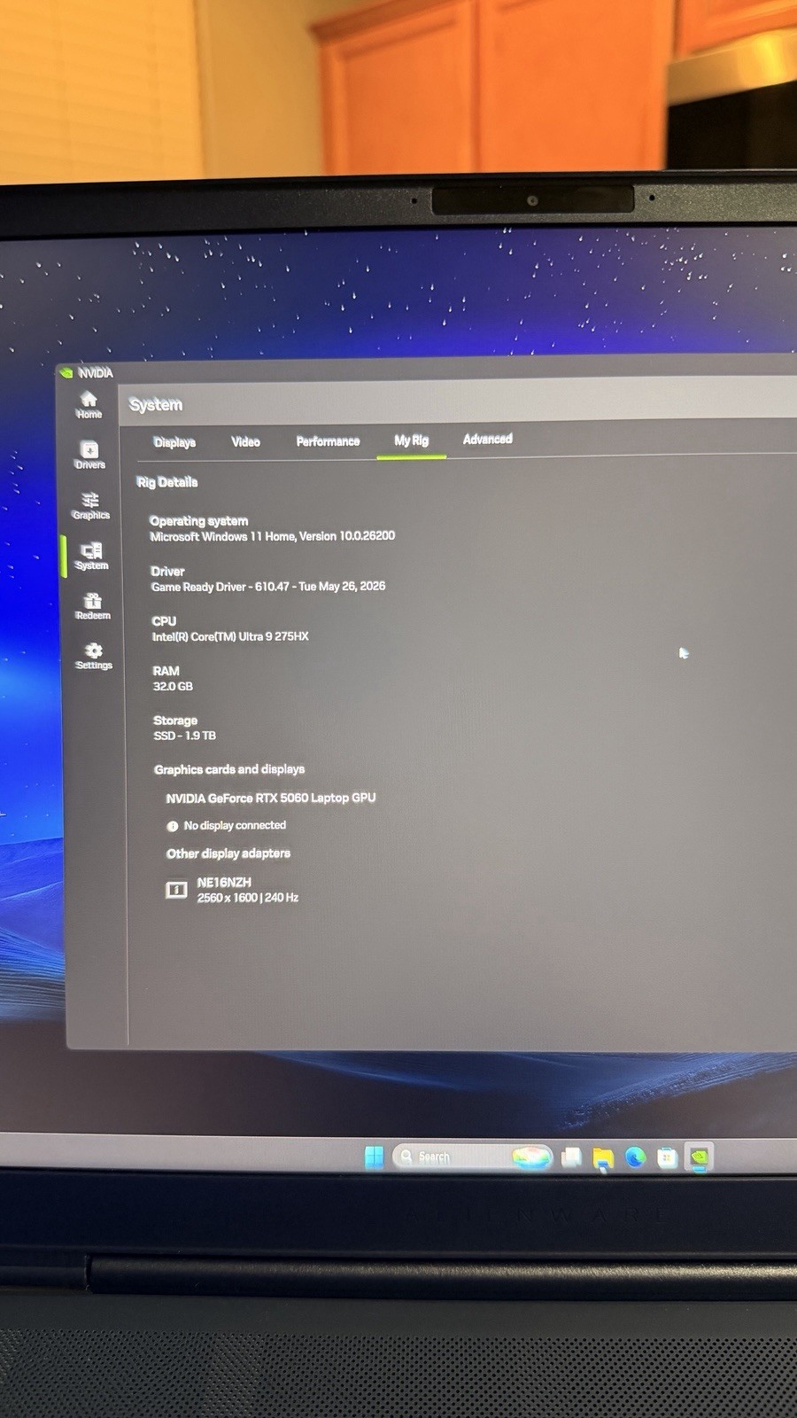 Alienware Aurora 16x Ultra 9 275HX 32GB 2TB SSD RTX 5060