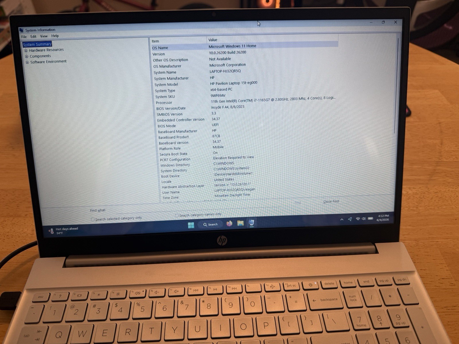 HP Pavilion 15t-eg000 i7-1165G7 16GB RAM 256GB SSD 15.6″