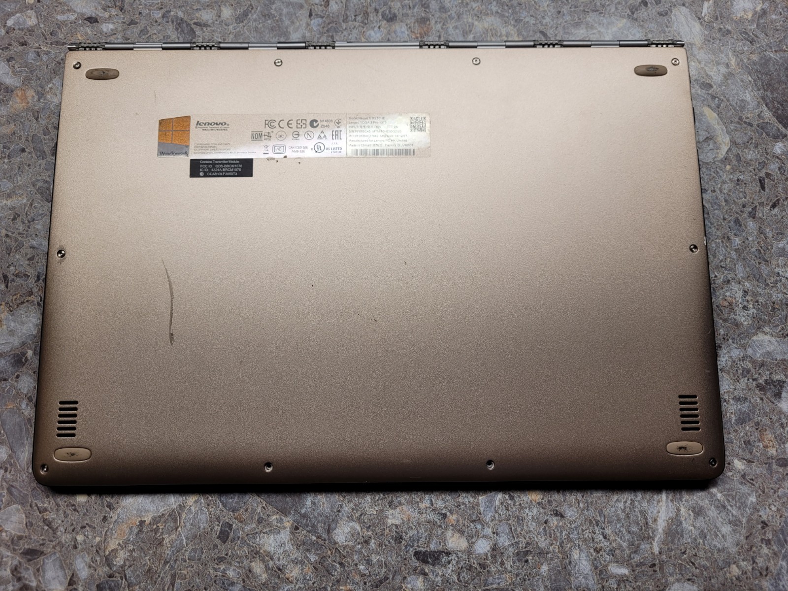 Lenovo Yoga 3 Pro-1370 13.3″ Ultrabook Laptop For Parts or Repair UNTESTED!