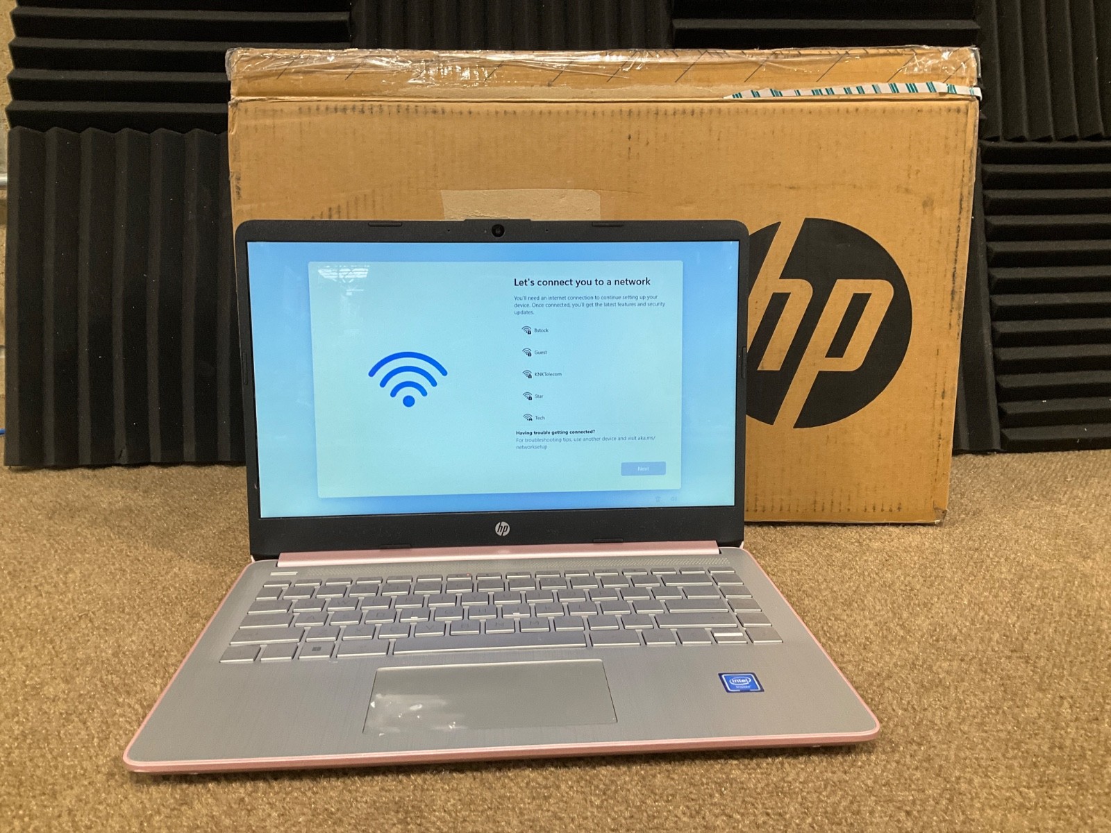 HP Laptop 14-dq0713ds N4120 4GB 64GB 14″ Touchscreen Win11H Pink 7Y705UA✨❤️READ