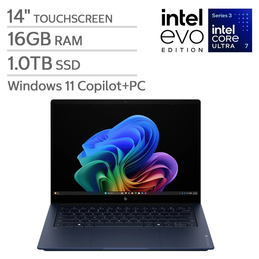 New HP 14″ Laptop Intel Core Ultra 7 355 OLED 16GB RAM 1TB SSD