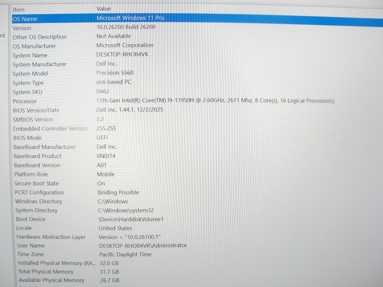 Dell Precision 5560 15.6″ WUXGA i9-11950H 32GB RAM 512GB SSD NVIDIA RTX A2000