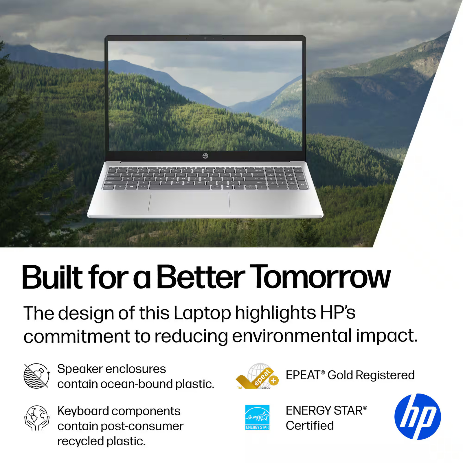 HP 15.6″ Laptop Intel N100 4GB Memory 128GB UFS Natural Silver 15-fd0001dx W11S