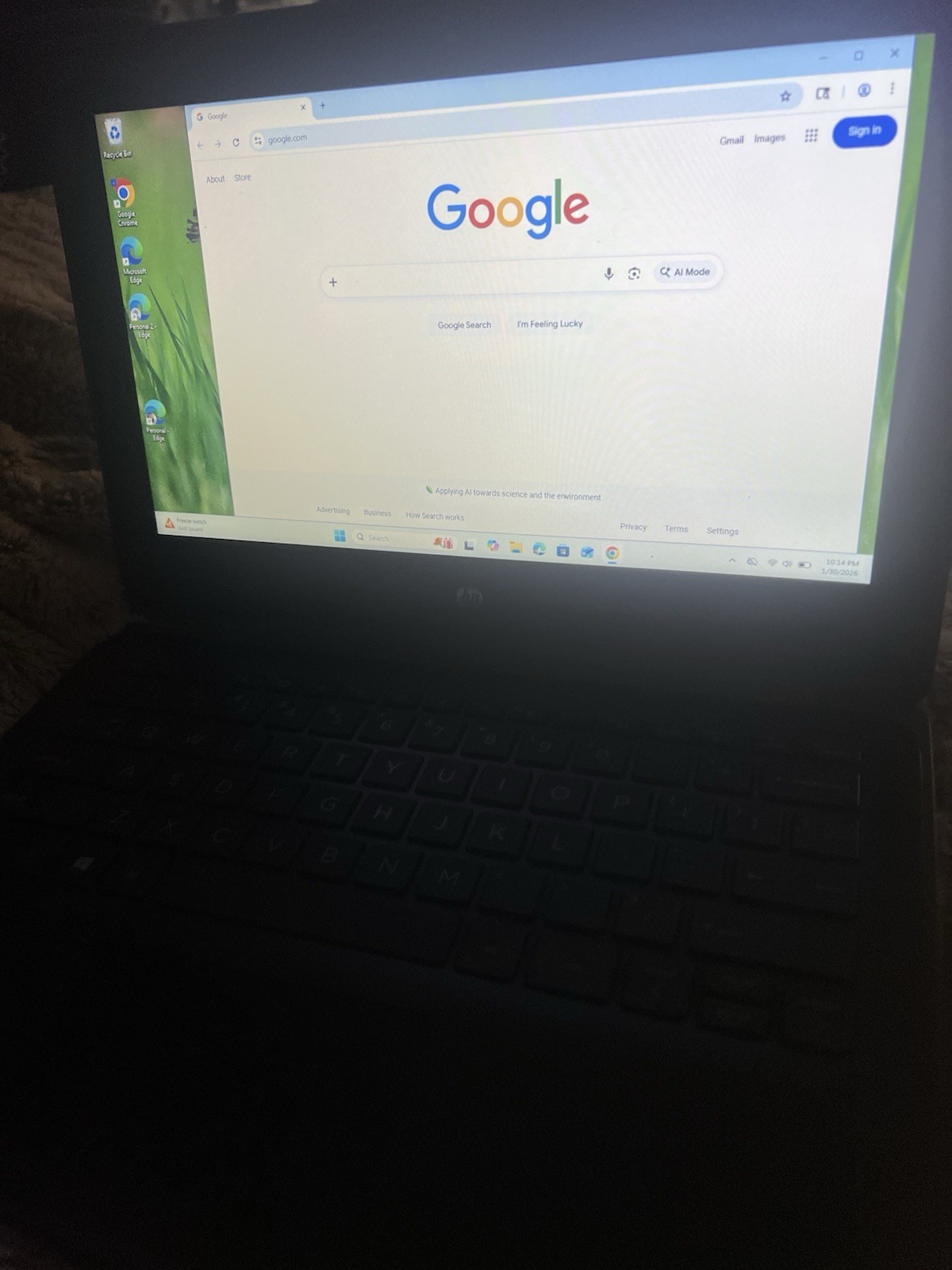 HP 14 inch (64GB, Intel Celeron N, 2.80GHz, 4GB) Laptop – White – 47X83UAABA