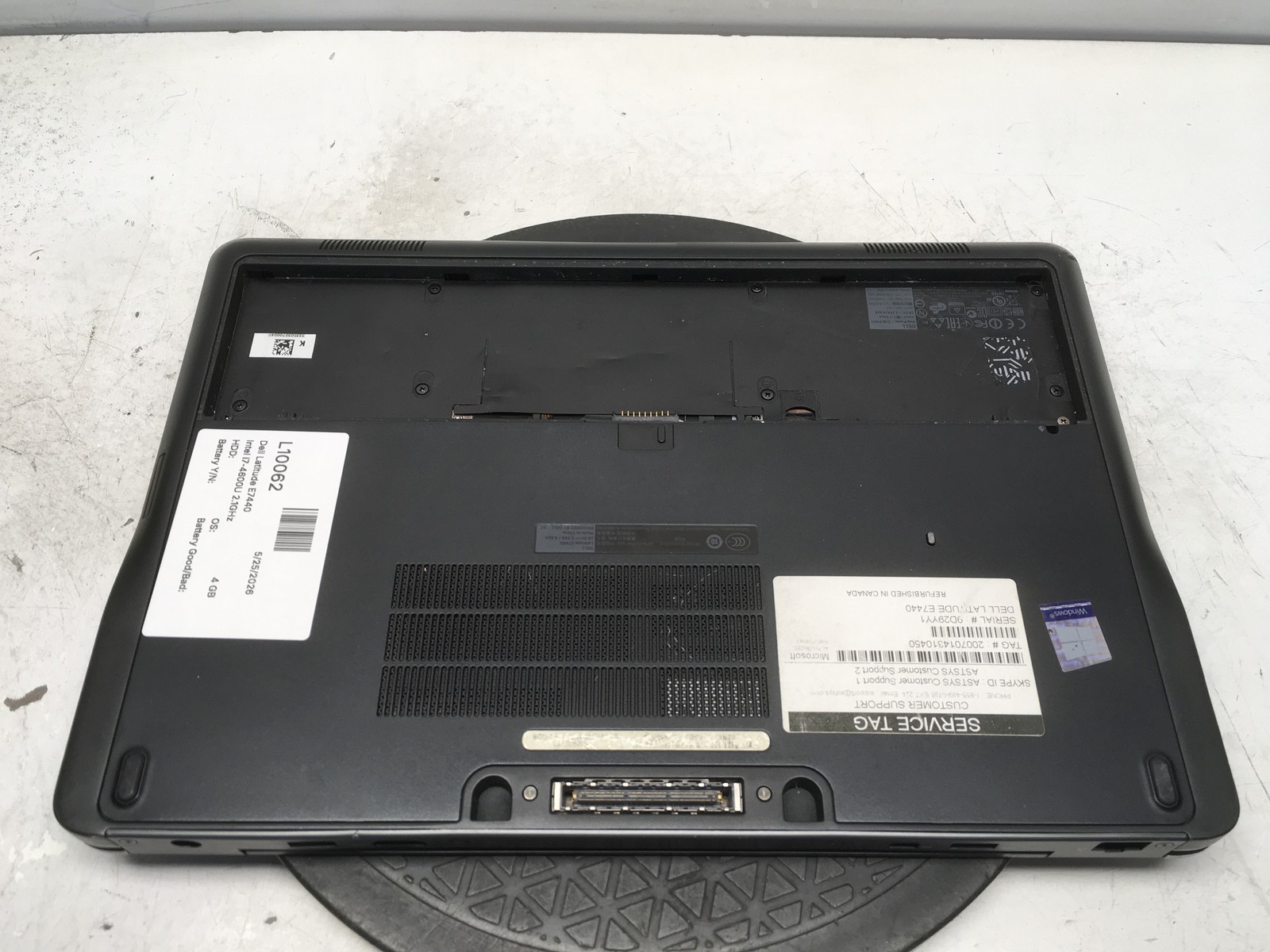 Dell Latitude E7440 Intel i7-4600U 2.1GHz 4 GB NO HDD No Batt