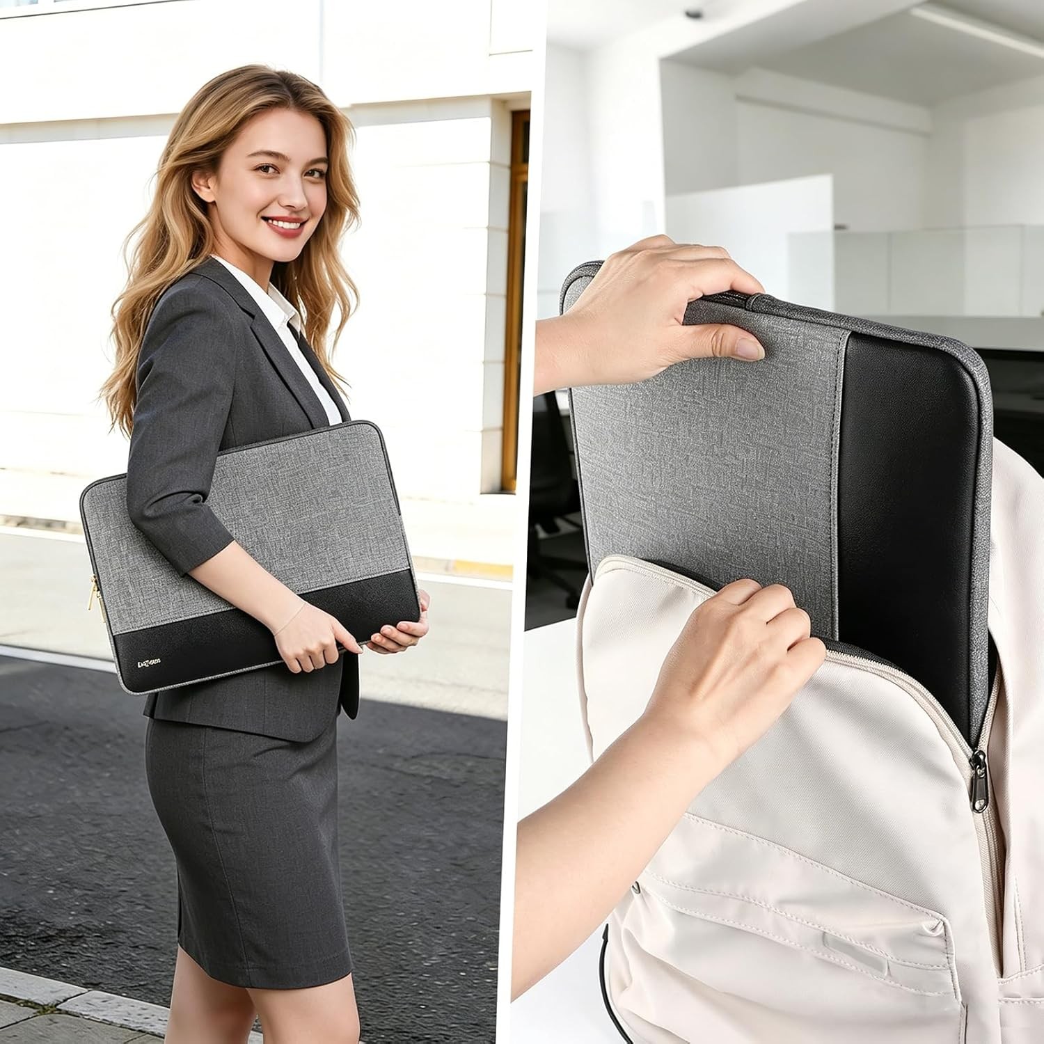 Water-Resistant Laptop Sleeve for 13.3 inch, Fits MacBook Pro/Air & More