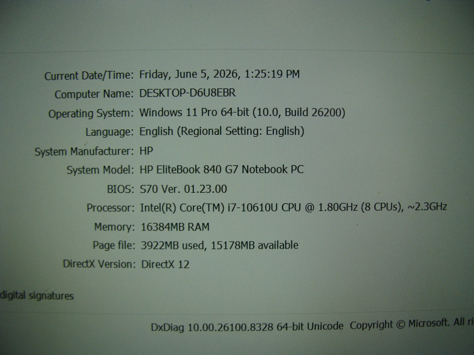 HP EliteBook 840 G7 14″FHD core i7-10610U 1.8GHz 16GB RAM 256GB SSD Win 11 Pro
