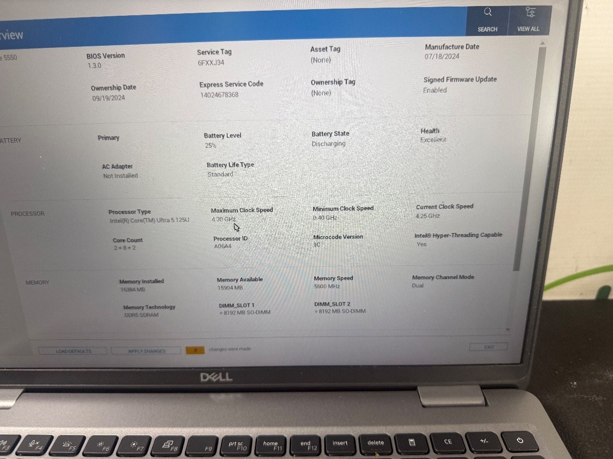 Dell Latitude 5550 15.6″ Ultra 5 125U 1.30GHz 16GB DDR5 256GB SSD Win 11 – READ