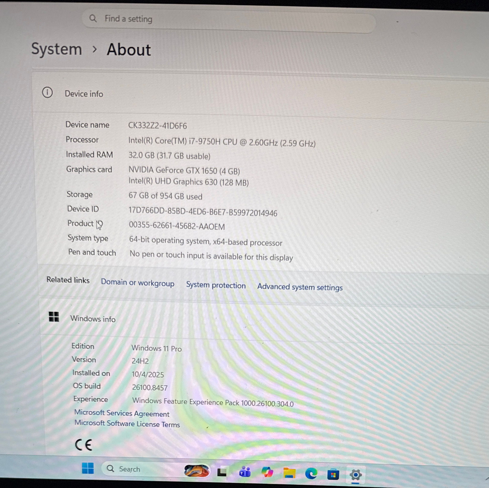 Dell XPS 15 7590 Laptop i7-9750H 2.60GHz 32GB RAM 1TB SSD GTX 1650 Win 11 Pro
