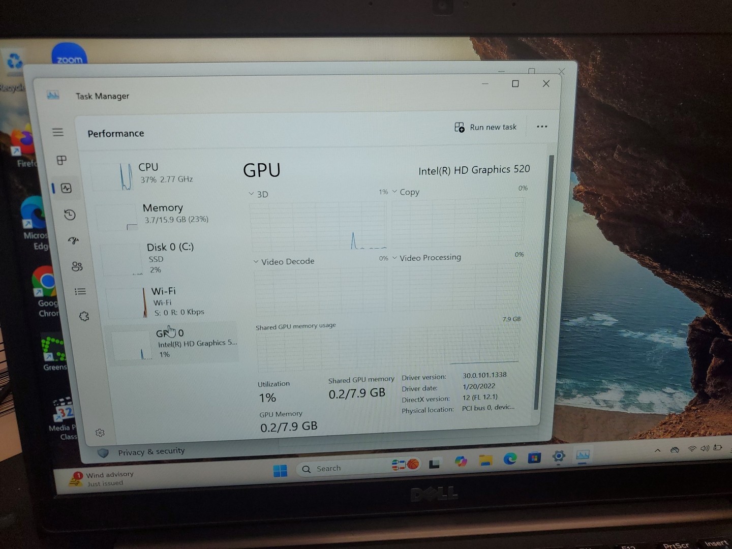 Dell Latitude 7480 14” i5-6300U 2.4GH 16GB DDR4 256GB SSD Win 11 31825-12