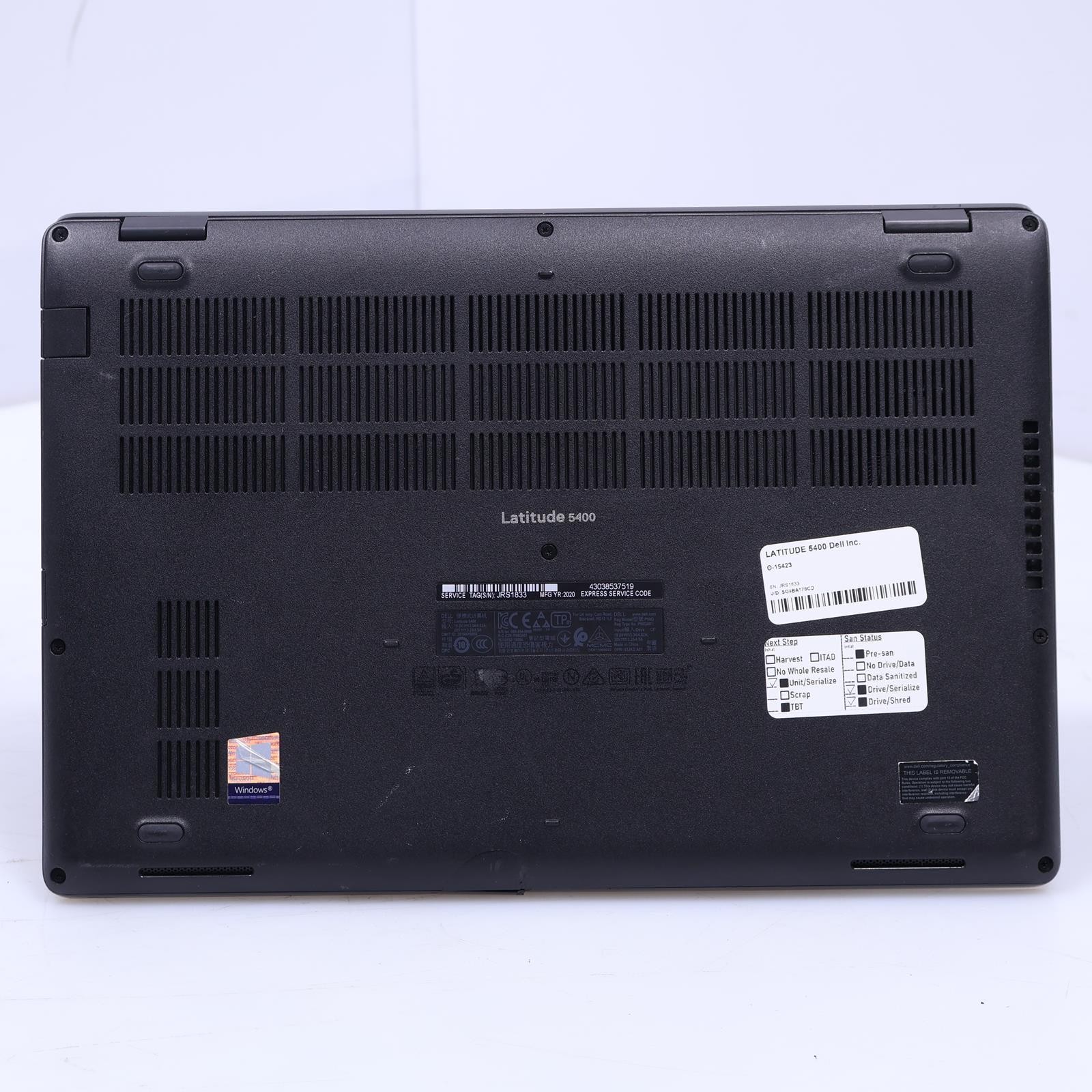 Dell Latitude 5400 Intel Core i7 8th Gen 16GB RAM No Drive/OS/Battery Laptop B6