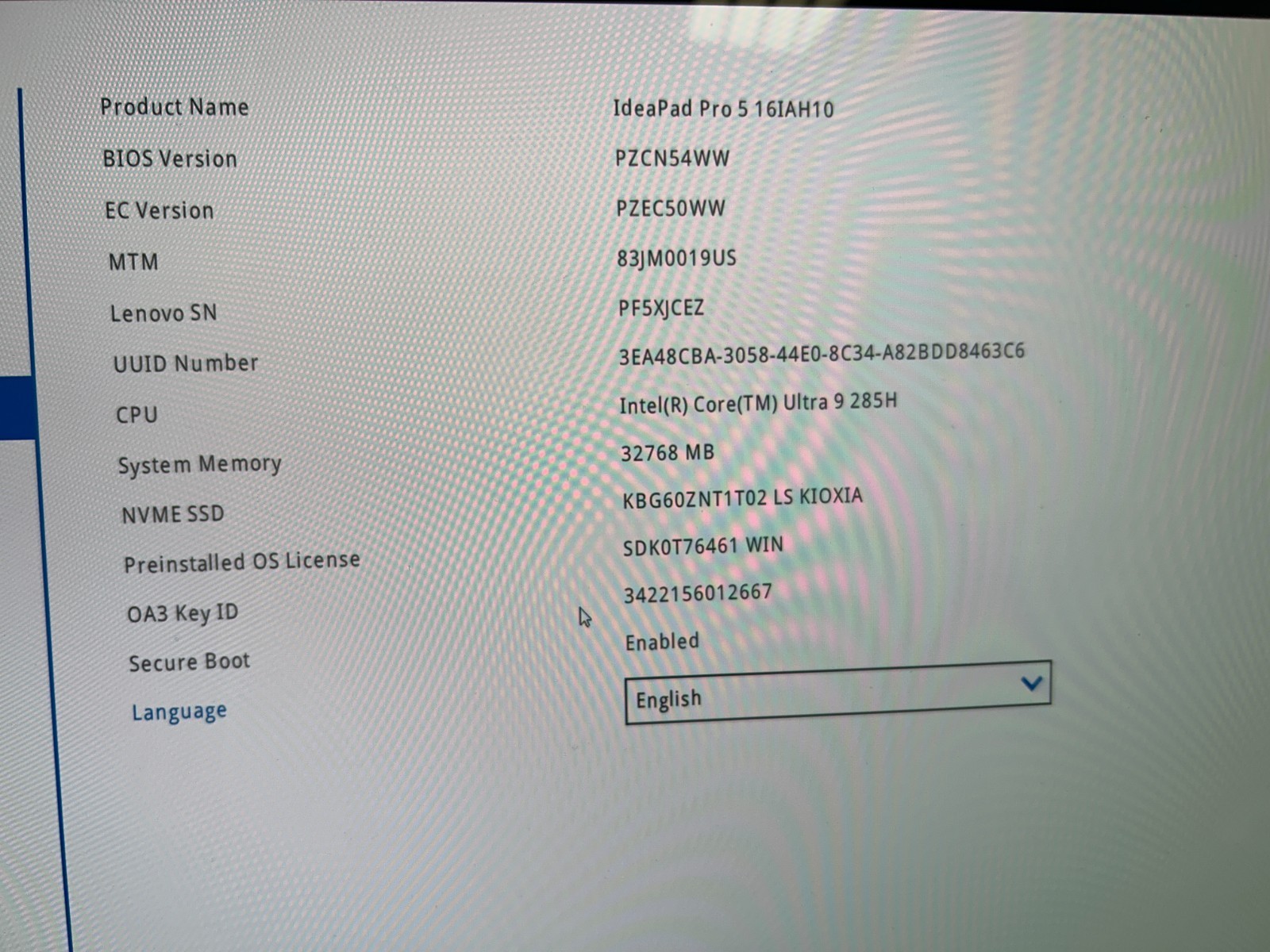 Lenovo IdeaPad Pro 5 16IAH10, Intel Core Ultra 9 285H, 32 GB RAM, 1 TB NVMe SSD