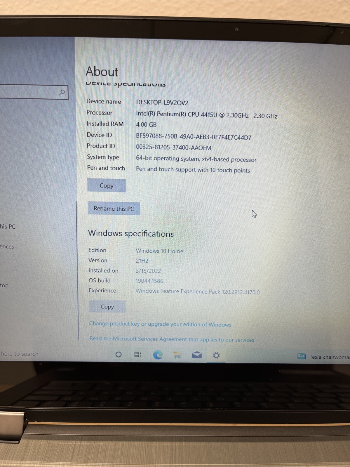 Lenovo Ideapad Flex 6 14in 2-1 Touchscreen Gold 4415U 2.3GHz 4GB RAM 128GB