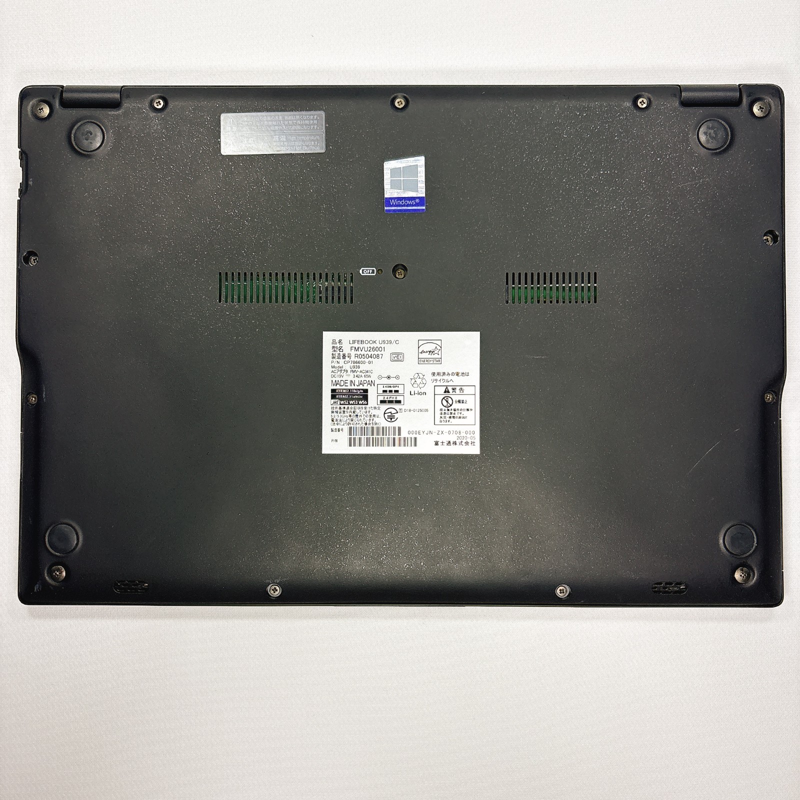 Fujitsu lifebook U939/C Core i5-8265U 8GB RAM 256GB SSD With AC adapter_741