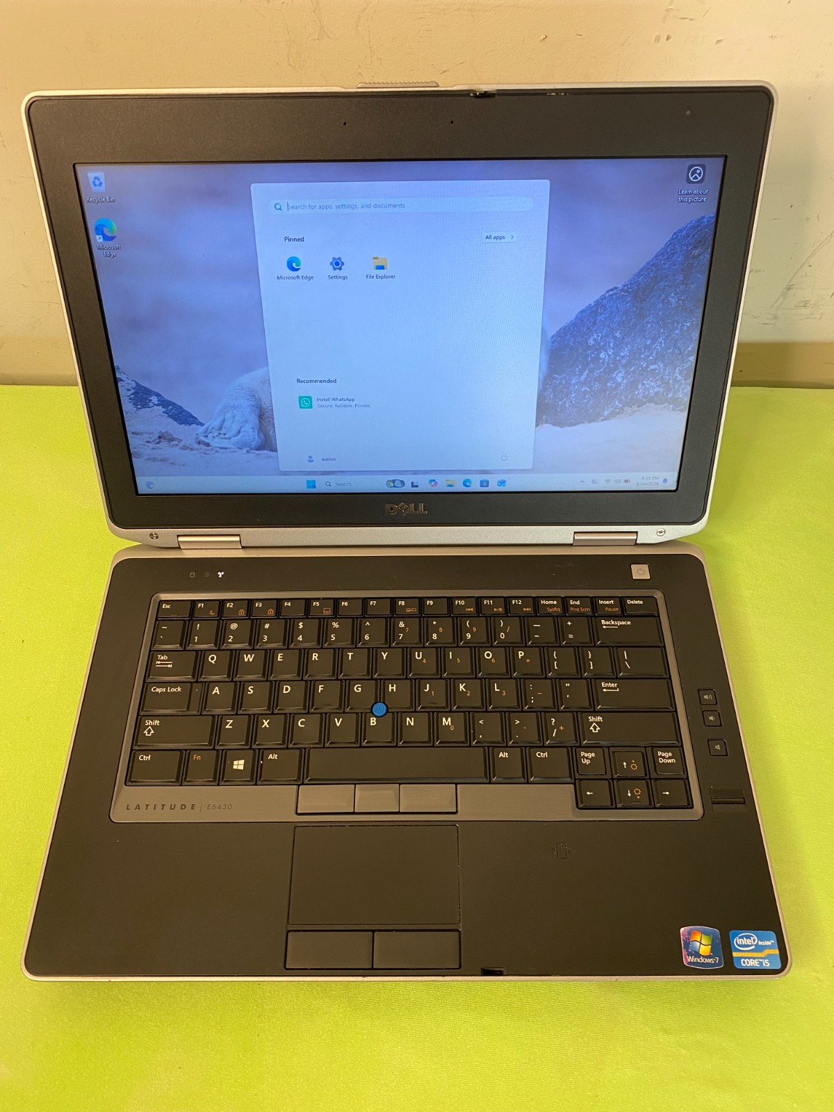 Dell Latitude E6430 Laptop i5-3320M 2.60GHz 8GB RAM 128GB SSD, Windows 11 Pro