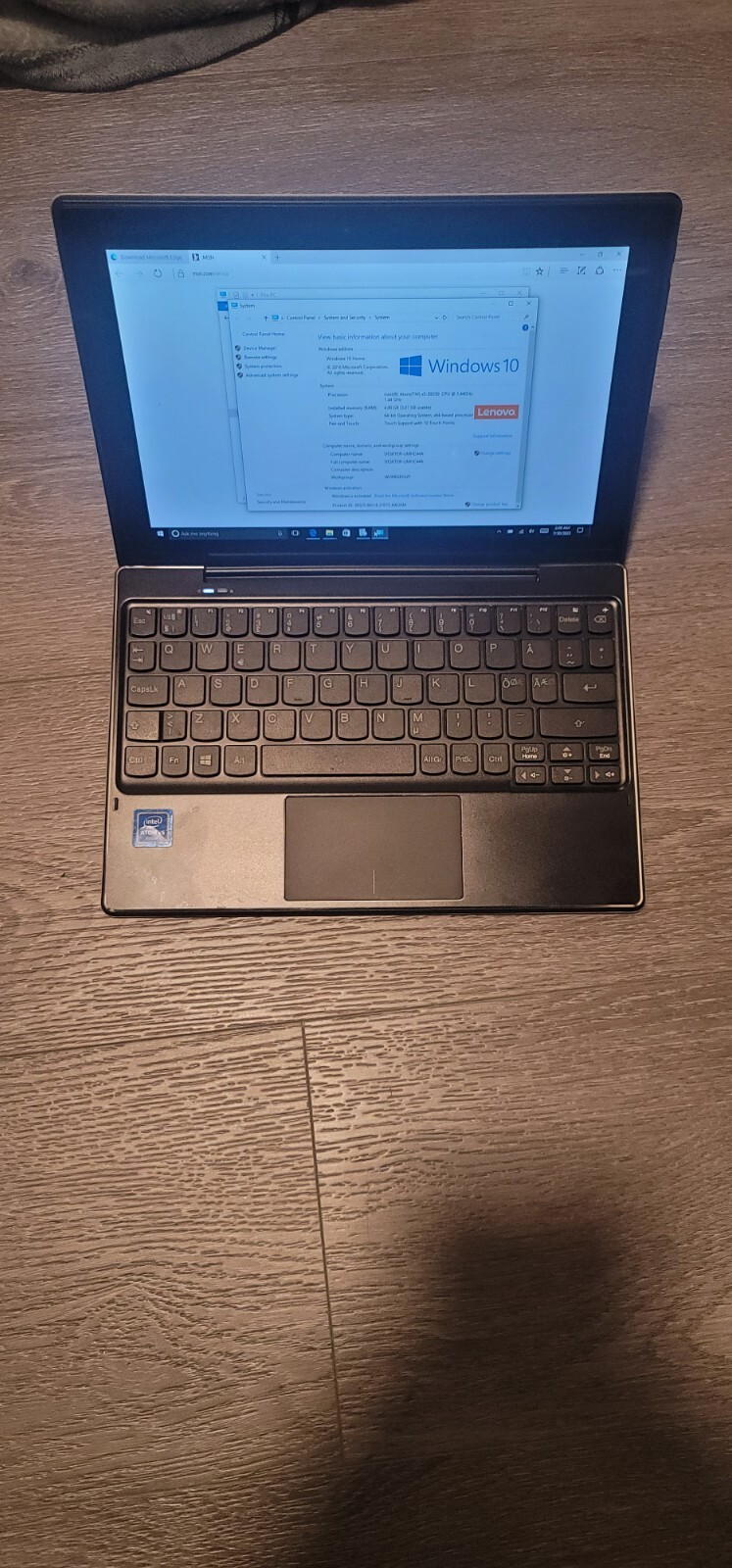 Lenovo Miix320-101CR Ideapad Tablet Intel ATOM x5-Z8350 @ 144ghZ 4GB RAM 64GB