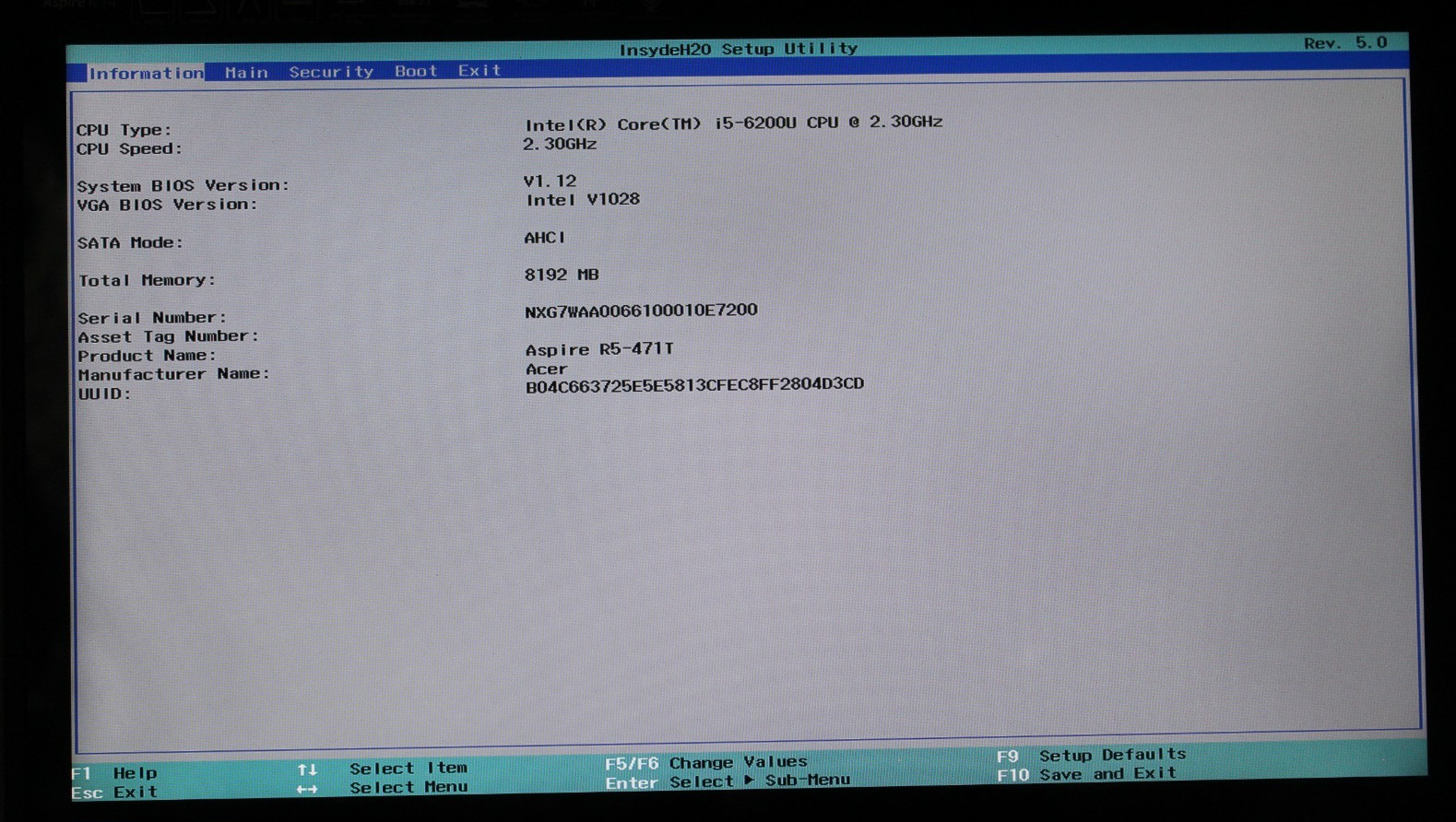 Acer Aspire R5-471T 15in No HD No Caddy 8 GB RAM i5-6200U 30 day warranty