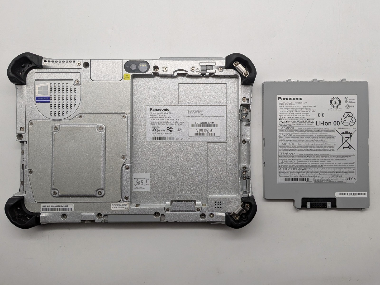 Panasonic Toughpad FZ-G1 MK5 i5-7300U 8GB Rugged Tablet Shell POSTs