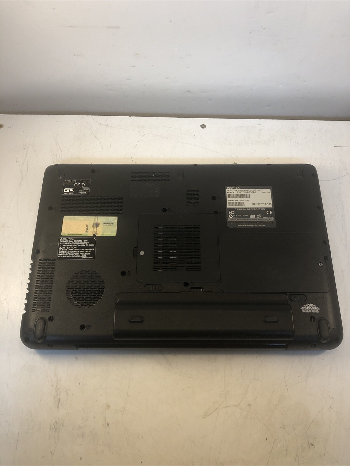 Toshiba Satellite A505-S6005 15.6” / Intel i3 M330 @ 2.13GHz boot to bios no hdd