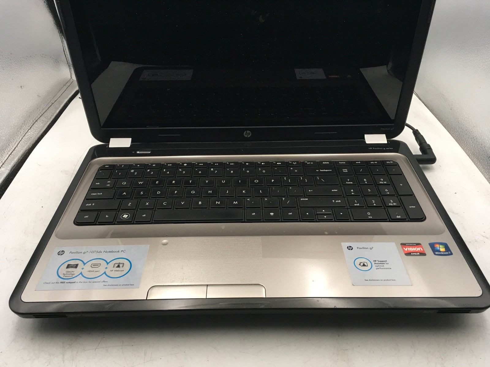 HP PAVILION G7 1075DX – FOR PARTS/NO BOOT – AMD Phenom II – 4GB RAM – NO OS- BB