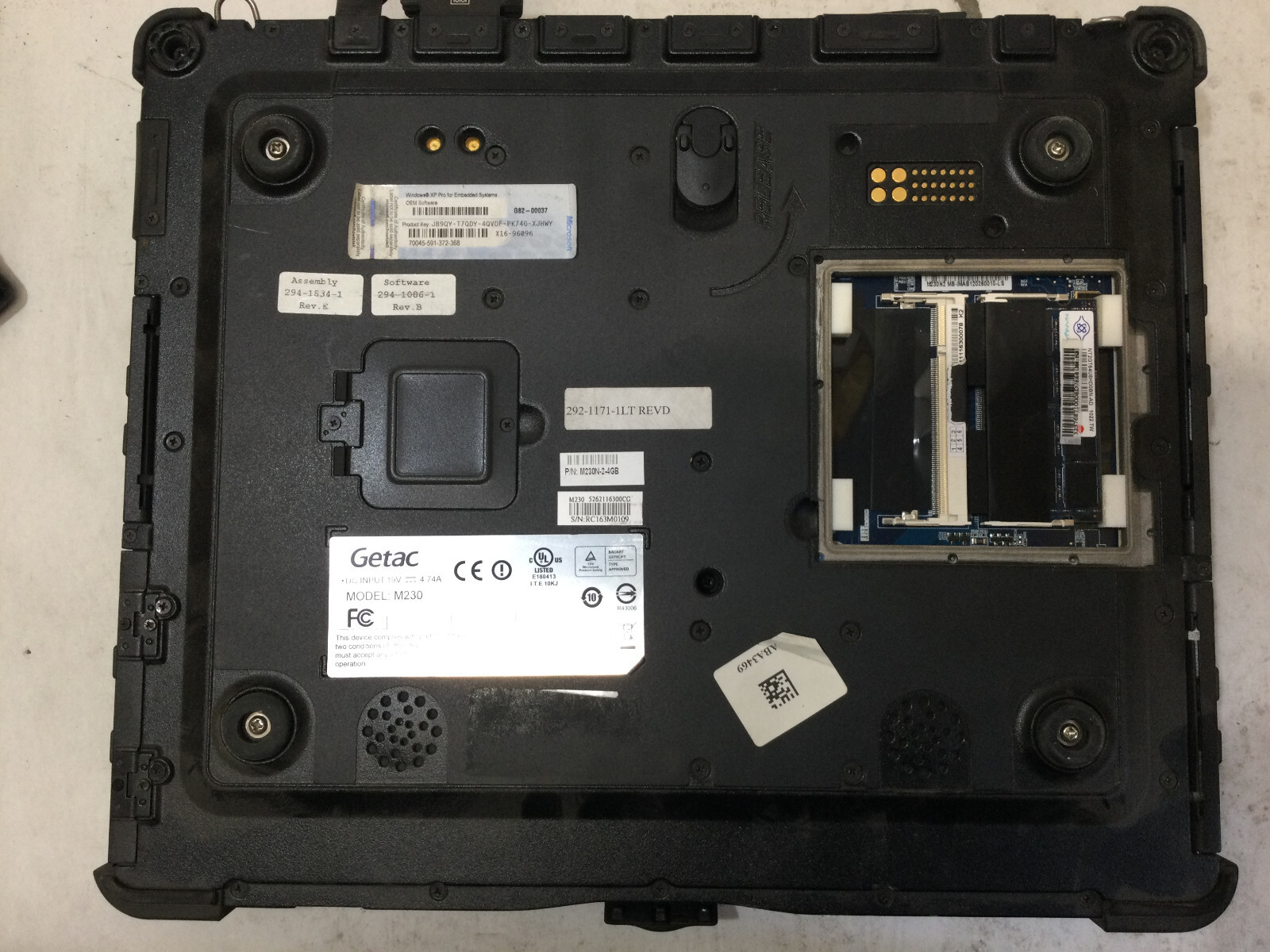 GETAC M230-N2 – BOOTS TO BIOS – INTEL CORE 2 DUO – 2GB RAM – READ DESCRIPTION-BB