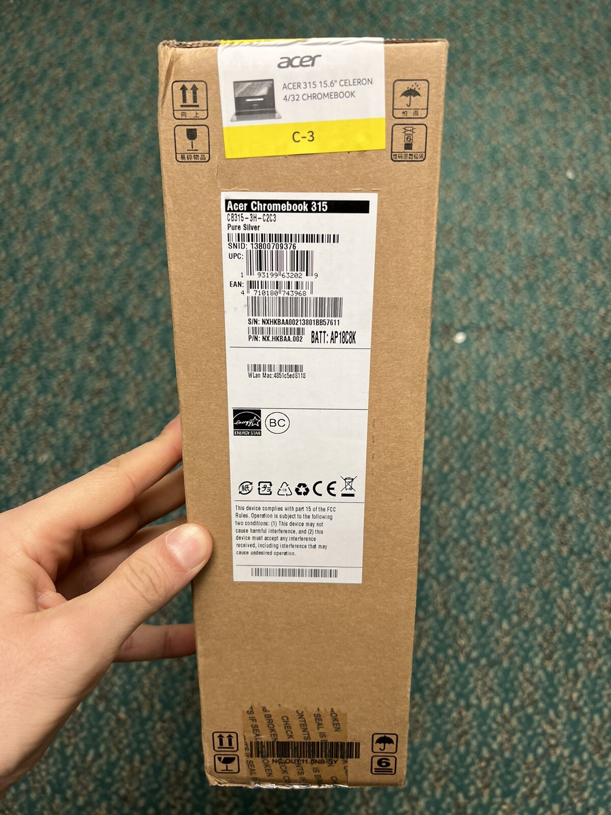 New Acer CB315-3H-C2C3 15.6″ ChromeBook Celeron N4000 4GB 32GB eMMC Chrome OS FS