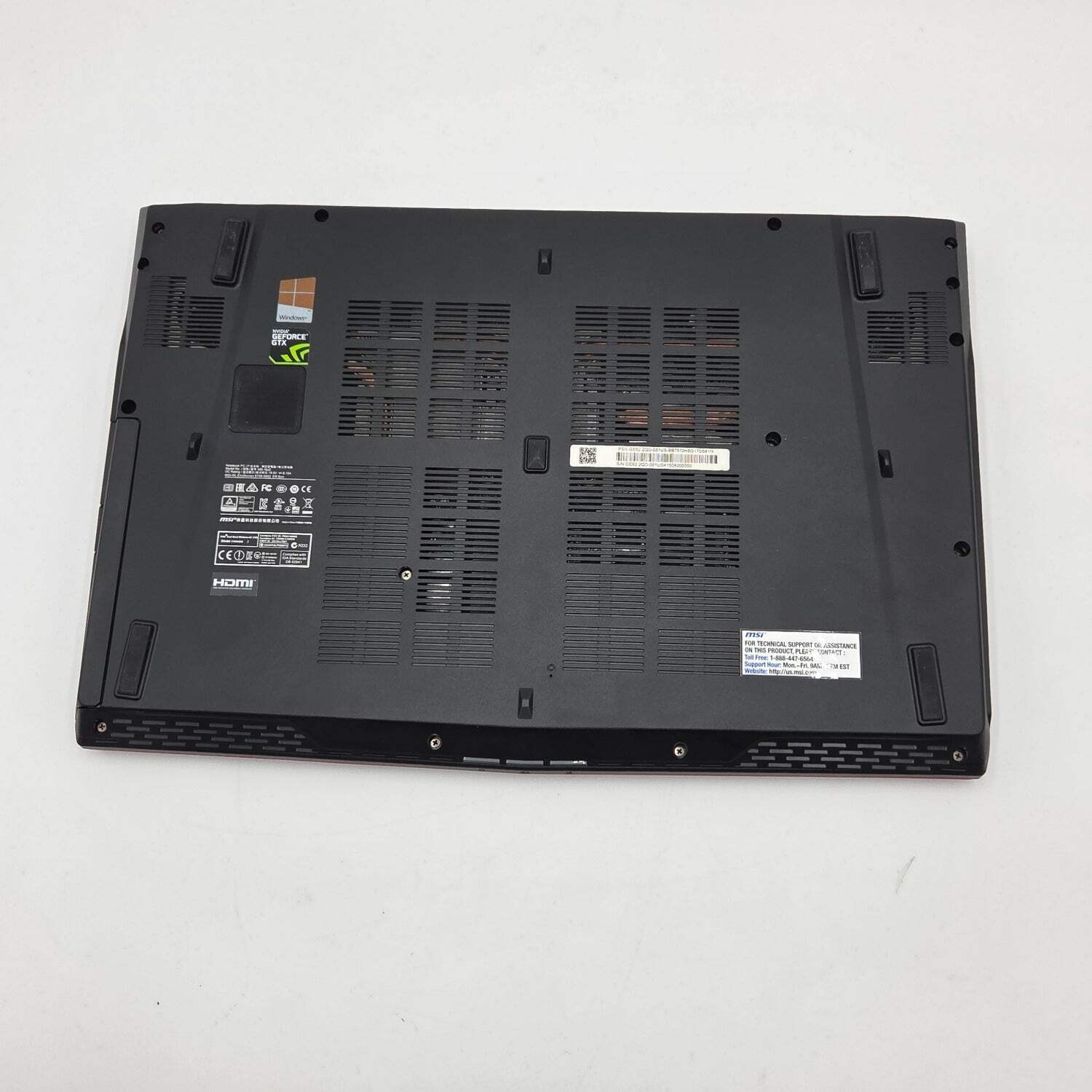 MSI Notebook PC MS-16J2 15.6″ i7-5700HQ 2.7GHz 16GB RAM 128GB SSD GeForce GTX 96