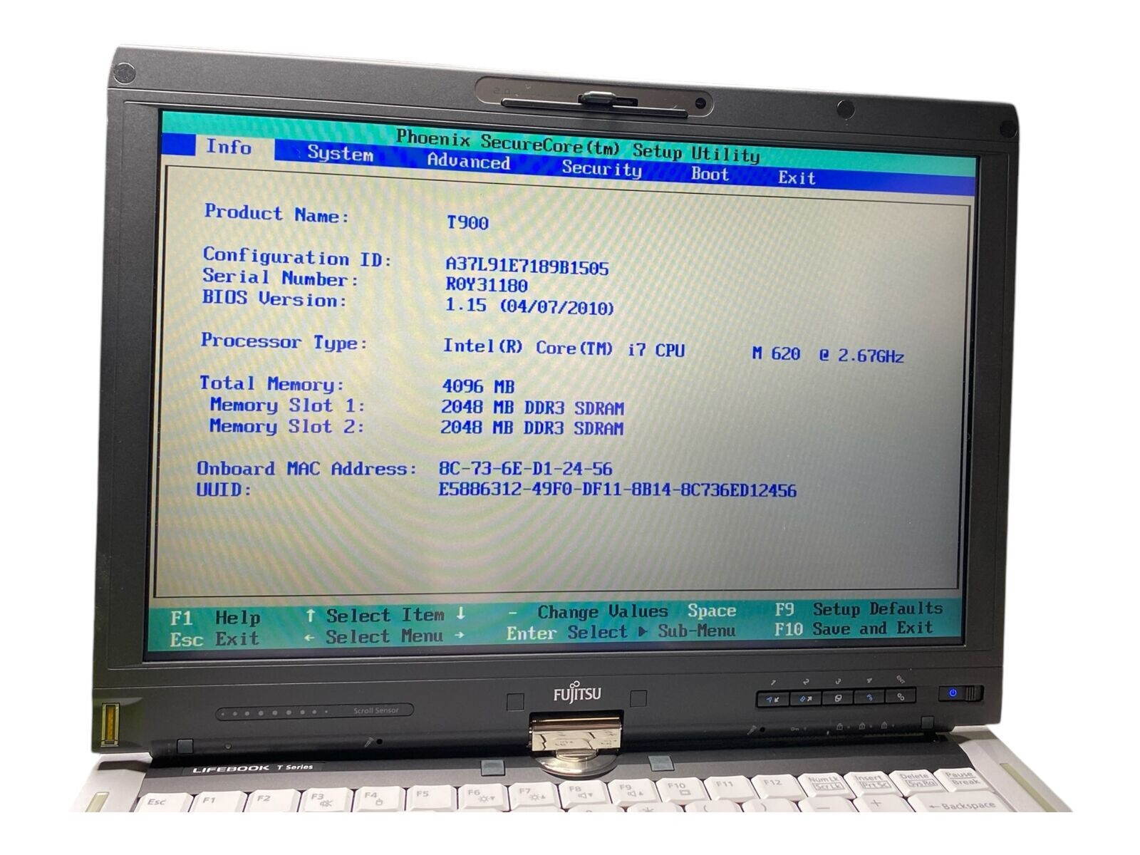 Fujitsu LifeBook T900 i7-M 620@2.67GHZ 8GB/1TB HDD Win7Pro&Offce2016Pro