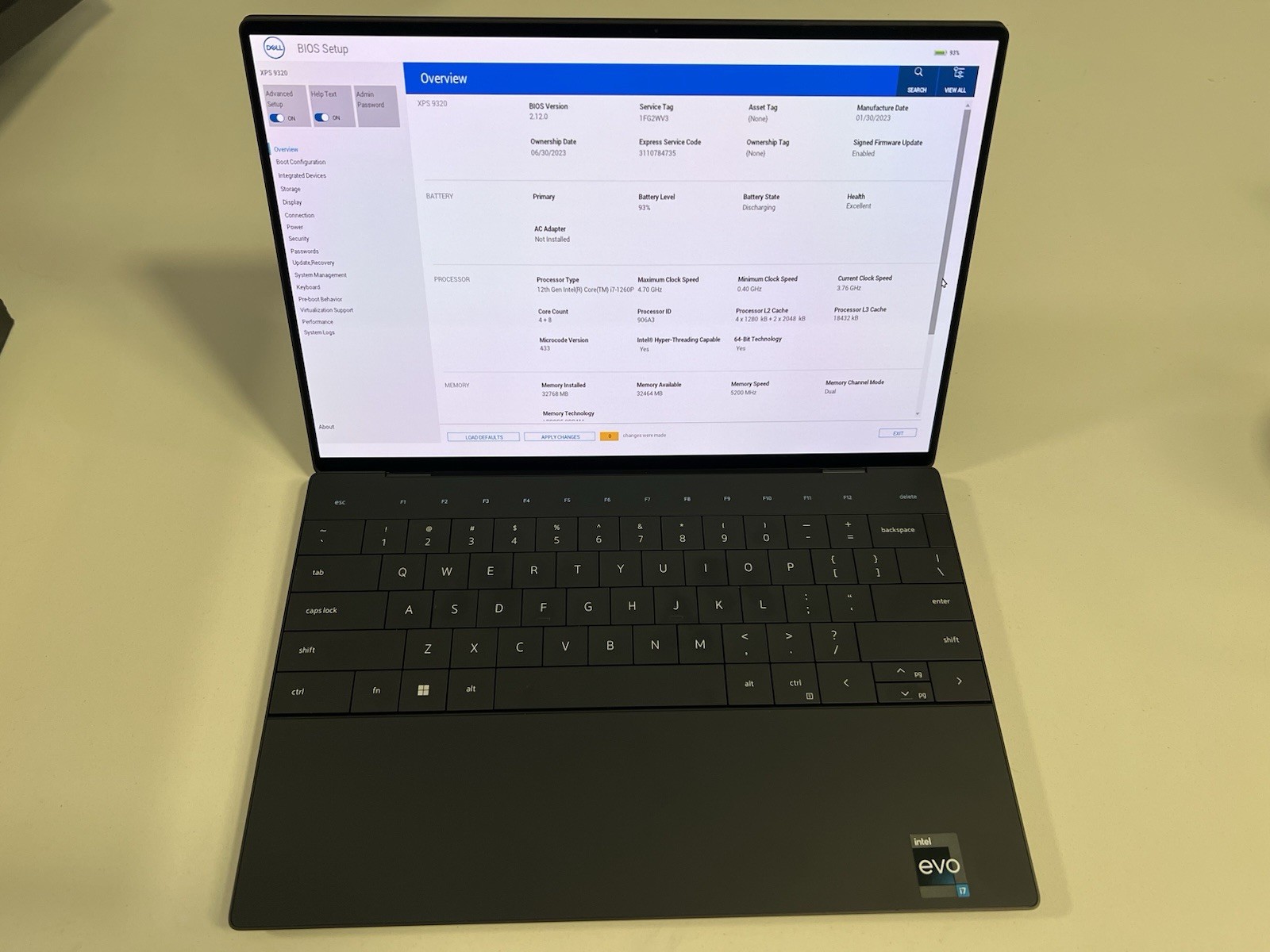 Dell XPS 13 Plus 9320 OLED Touchscreen i7 32GB RAM 1TB SSD Graphite Laptop