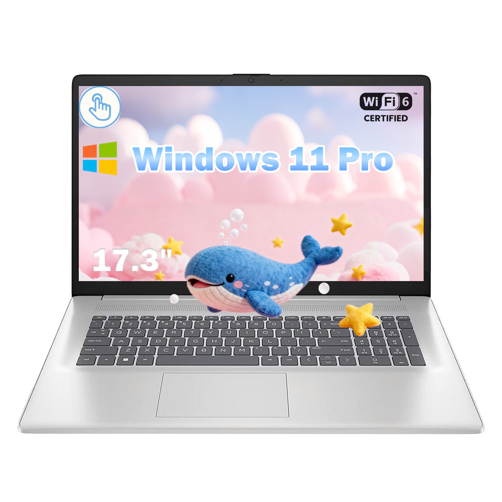 HP 17.3″ Touchscreen Laptop, AMD Ryzen 5 7430U, 32GB RAM 2TB SSD, Win11 Pro