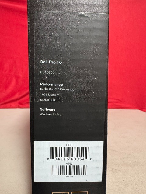 Dell Pro 16″ Laptop Core 5 120U 16GB 512GB SSD WiFi 6E W11P – DYFPN