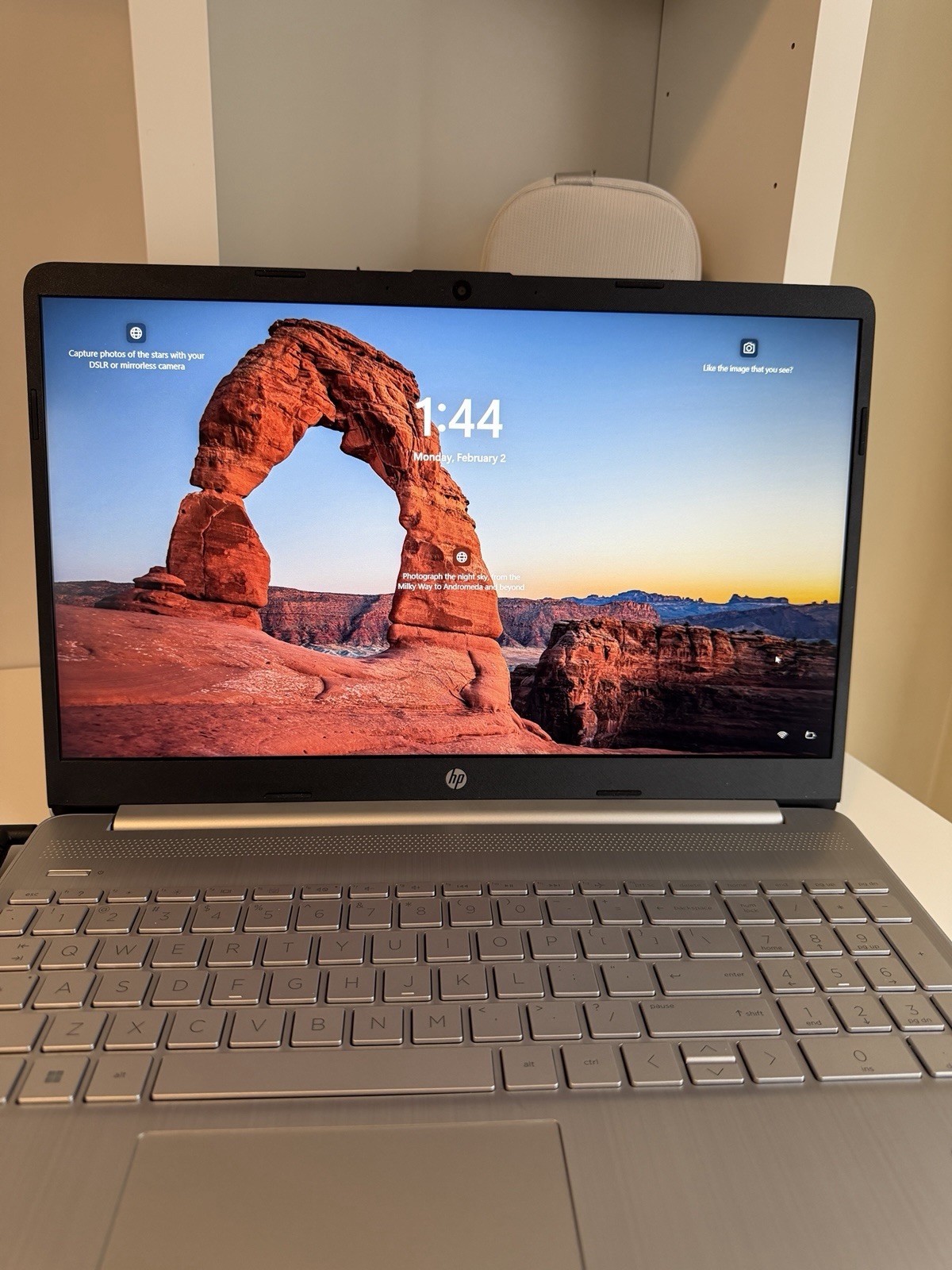 HP Silver Laptop 15″ Intel Core i3, Webcam, HDMI, USB, SD Card Slot