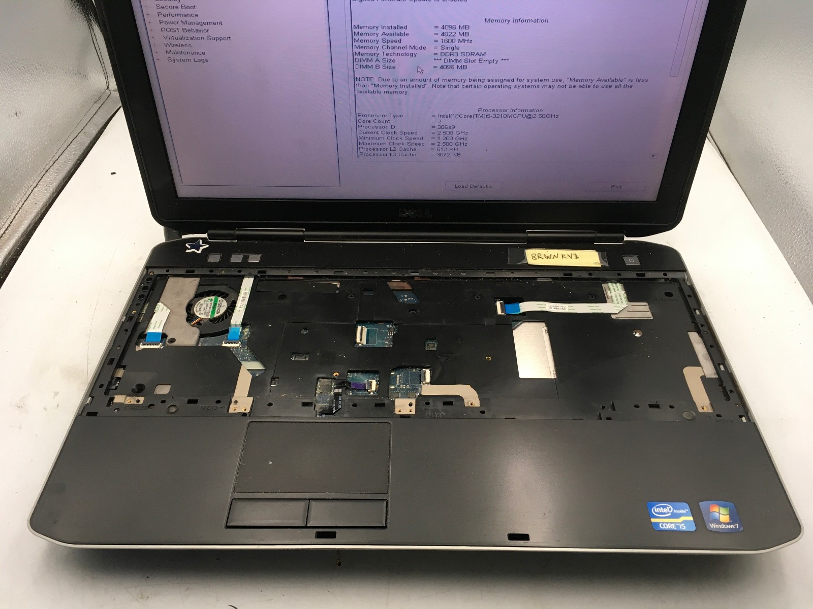 DELL LATITUDE E5530 – BOOTS TO BIOS – INTEL I5 3210M – 4GB RAM – READ DESC – BB
