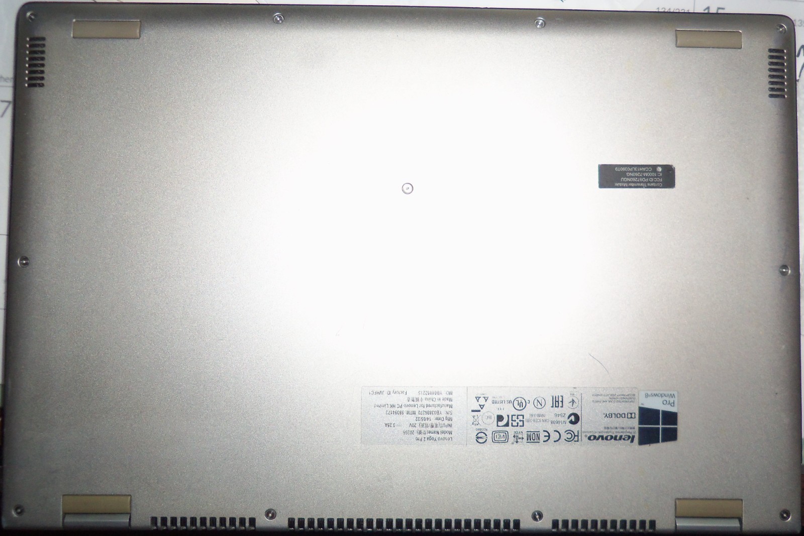 Lenovo Yoga 2 Pro 2-in-1, Touchscreen, i7-4500U 1.8 GHz, 8GB RAM, 512GB SSD