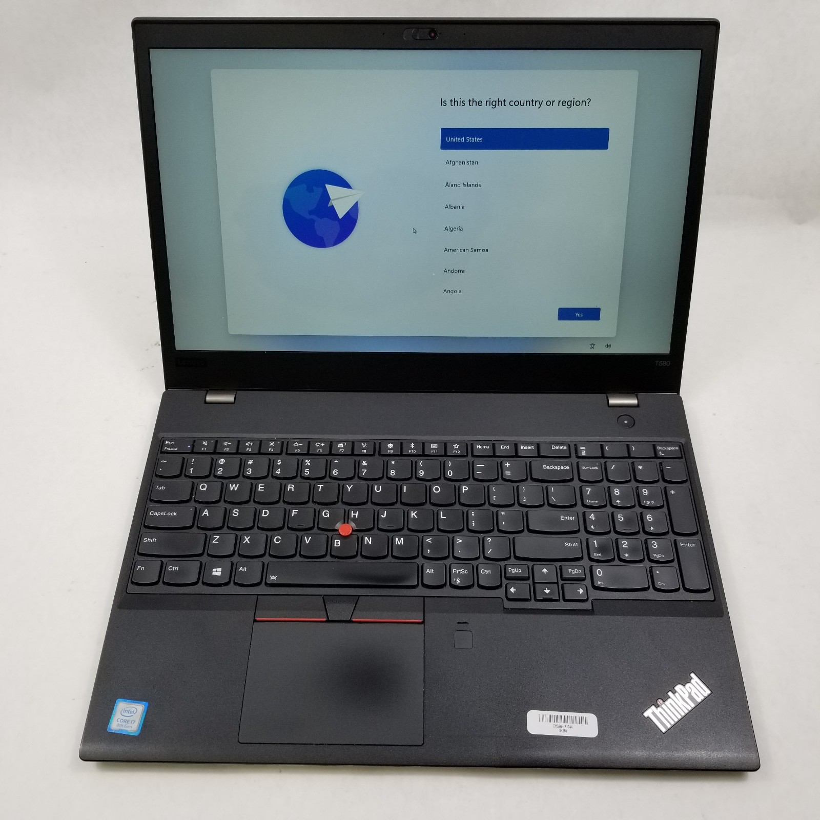 Lenovo ThinkPad T580 15.6″ Core i7-8550U 8GB RAM 256GB SSD Windows 11 Pro Laptop