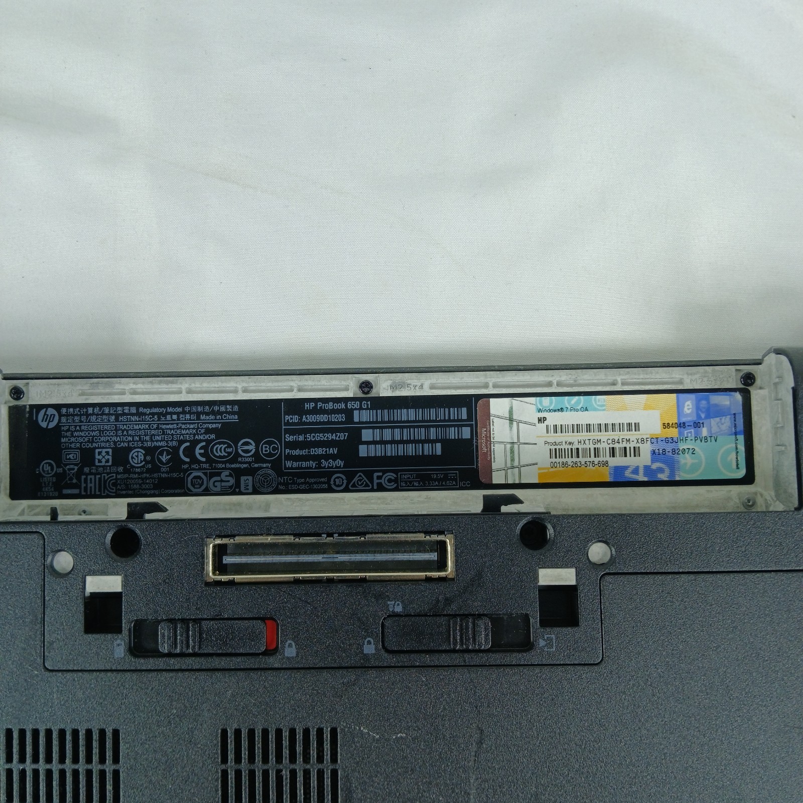 HP PRO BOOK 650 G1 INTEL CORE I7-4600 8 GIG MEMORY 250 GIG HD 15″ REPAIR READ
