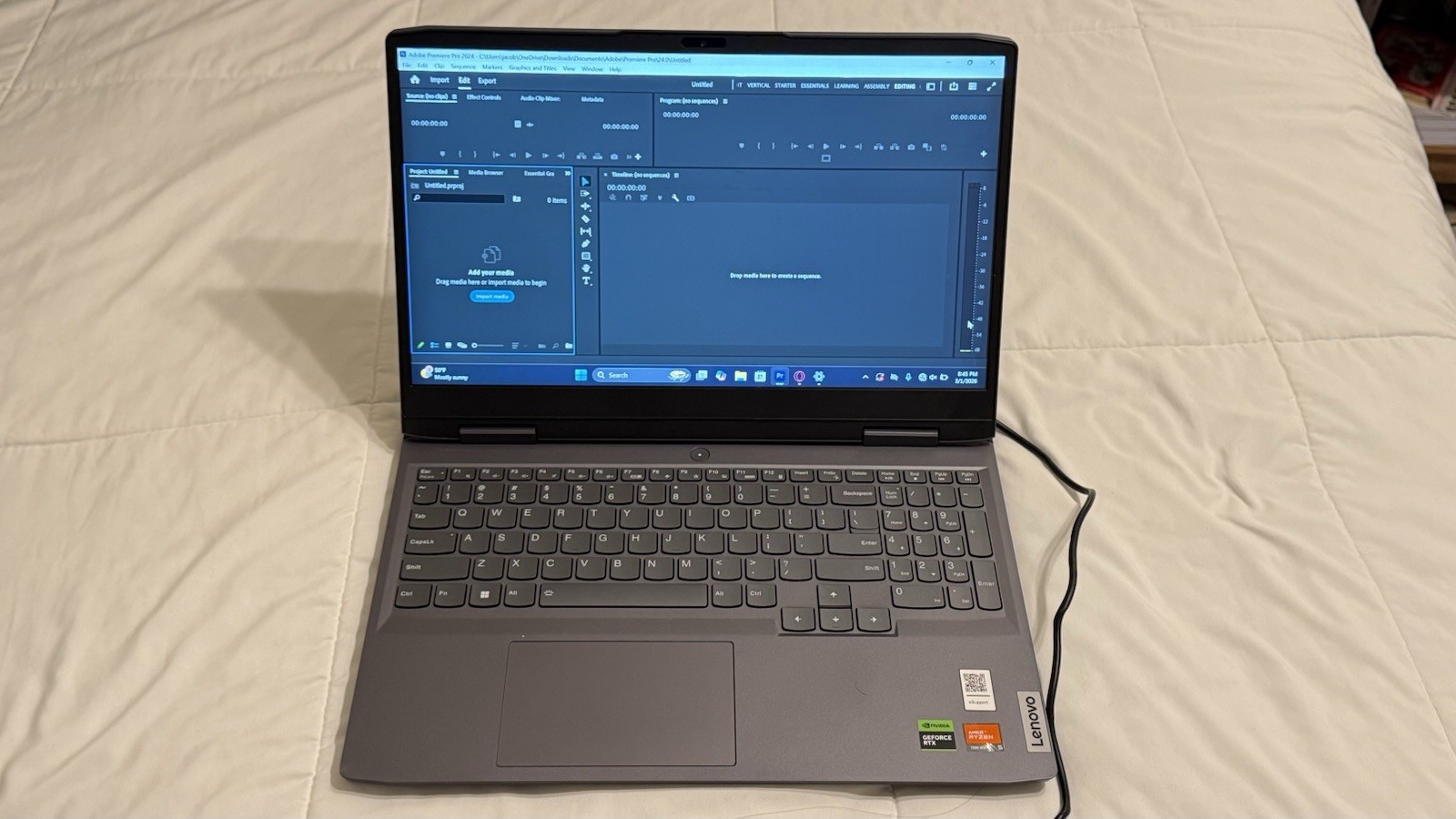 Lenovo LOQ 15APH8 Laptop with RTX 3050 32GB RAM 512GB SSD