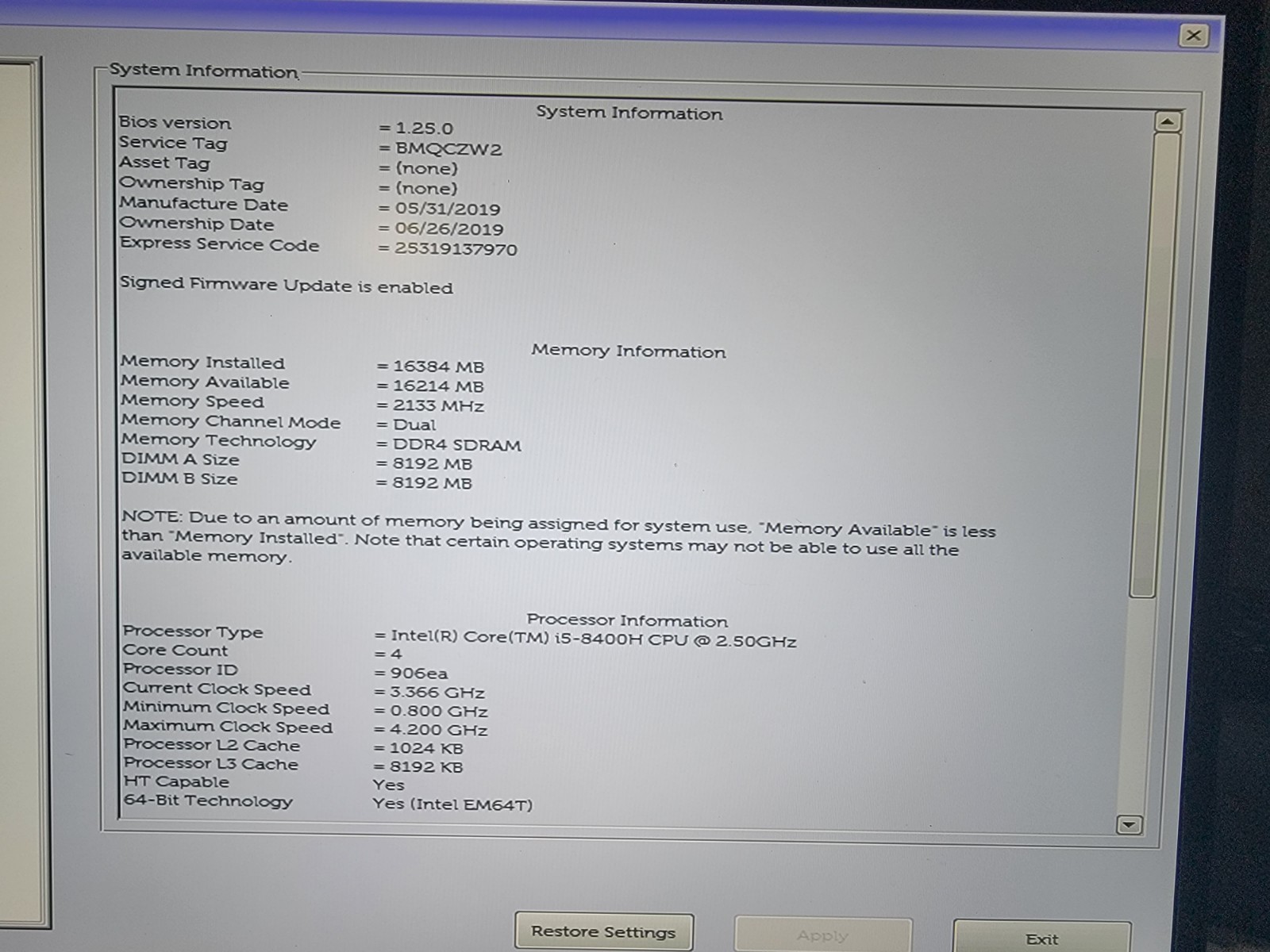 DelL Precision 5530 Laptop – 8400h/P1000